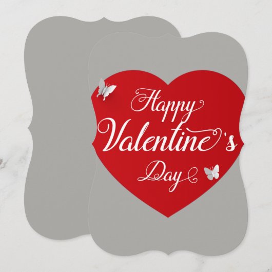 Valentinstag Feiertagskarte (Vorne/Hinten)