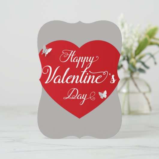 Valentinstag Feiertagskarte (Stehend Vorderseite)