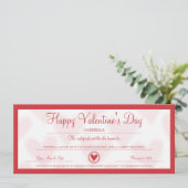 Valentinstag Feiertagskarte (Stehend Vorderseite)