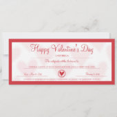 Valentinstag Feiertagskarte (Vorderseite)