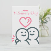 Valentinstag Feiertagskarte (Stehend Vorderseite)