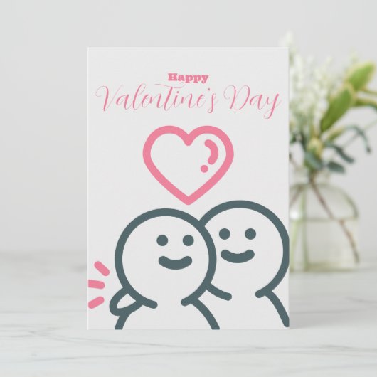 Valentinstag Feiertagskarte (Stehend Vorderseite)