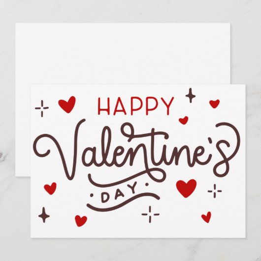 Valentinstag Feiertagskarte (Vorne/Hinten)