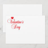 Valentinstag Feiertagskarte (Vorne/Hinten)