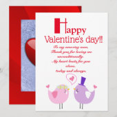 Valentinstag Feiertagskarte (Vorne/Hinten)