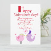 Valentinstag Feiertagskarte (Stehend Vorderseite)