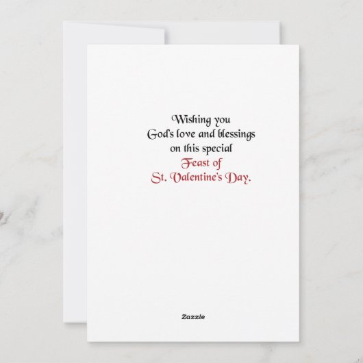 Valentinstag Feiertagskarte (Rückseite)