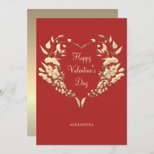 Valentinstag Feiertagskarte (Vorne/Hinten)