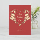 Valentinstag Feiertagskarte (Stehend Vorderseite)