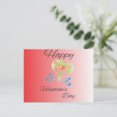 Valentinstag Feiertagspostkarte (Stehend Vorderseite)