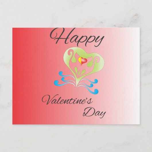 Valentinstag Feiertagspostkarte (Vorderseite)