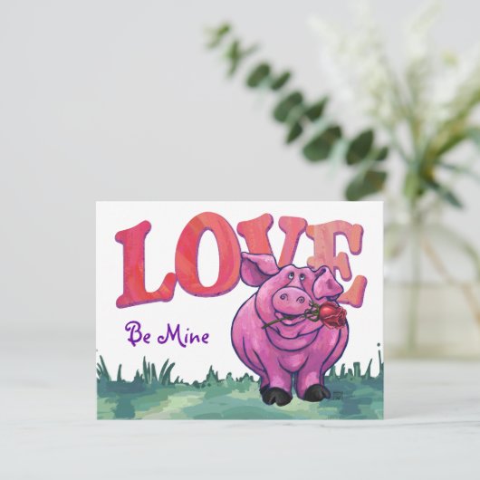 Valentinstag Feiertagspostkarte (Stehend Vorderseite)