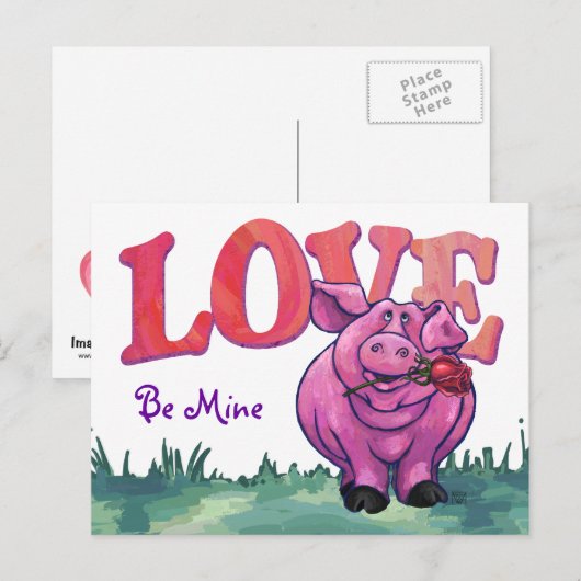 Valentinstag Feiertagspostkarte (Vorne/Hinten)