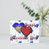 Valentinstag Feiertagspostkarte (Stehend Vorderseite)