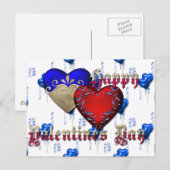 Valentinstag Feiertagspostkarte (Vorne/Hinten)
