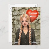 Valentinstag Feiertagspostkarte (Vorne/Hinten)