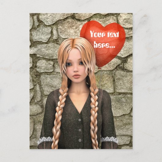 Valentinstag Feiertagspostkarte (Vorderseite)