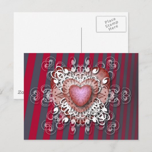 Valentinstag Feiertagspostkarte (Vorne/Hinten)