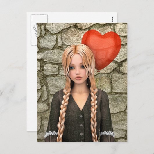 Valentinstag Feiertagspostkarte (Vorne/Hinten)