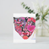 Valentinstag Feiertagspostkarte (Stehend Vorderseite)