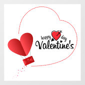 Valentinstag Fensteraufkleber (Blatt)