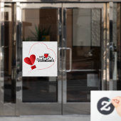 Valentinstag Fensteraufkleber (Büro Tür)