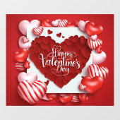 Valentinstag-Fensterklammer Fensteraufkleber (Blatt)