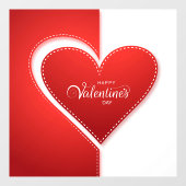 Valentinstag-Fensterklammer Fensteraufkleber (Blatt)