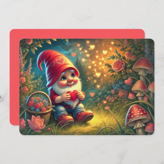 Valentinstag Ferienkarte Feiertagskarte (Vorne/Hinten)