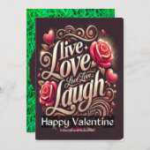 Valentinstag Fest Card Feiertagskarte (Vorne/Hinten)