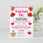 Valentinstag Festival Einladung (Stehend Vorderseite)