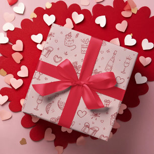 Valentinstag Festtags-Wrap-Papier Geschenkpapier