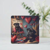 Valentinstag-Flachkarte Feiertagskarte (Stehend Vorderseite)