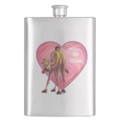 Valentinstag Flachmann (Vorderseite)