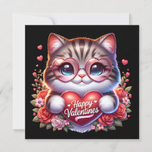Valentinstag-Flat-Urlaubskarte Feiertagskarte