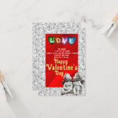 Valentinstag flatter Grußkarte Karte (Vorderseite/Rückseite Beispiel)