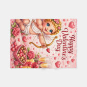Valentinstag Fleece-Decke Fleecedecke (Vorderseite (Horizontal))