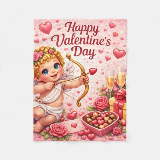 Valentinstag Fleece-Decke Fleecedecke (Vorderseite)