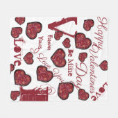 VALENTINSTAG FLEECEDECKE (Vorderseite (Horizontal))