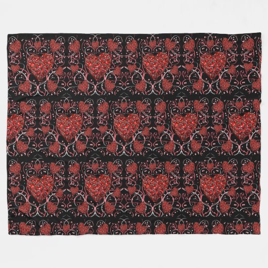 VALENTINSTAG FLEECEDECKE (Vorderseite (Horizontal))