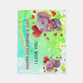 Valentinstag Fleecedecke (Vorderseite)