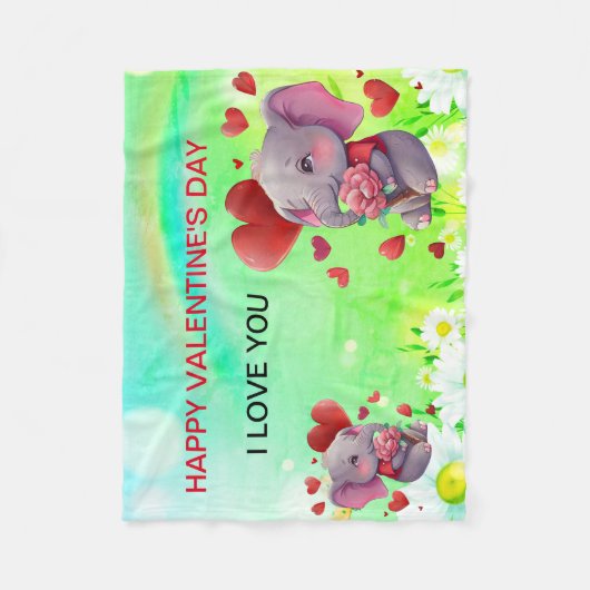 Valentinstag Fleecedecke (Vorderseite)