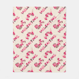 Valentinstag. Fleecedecke