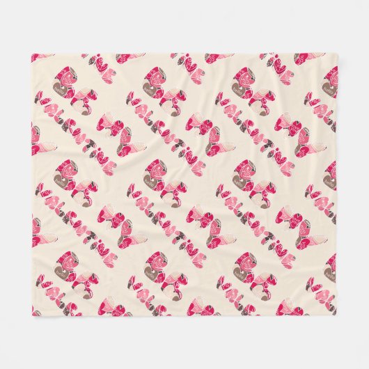 Valentinstag. Fleecedecke (Vorderseite (Horizontal))