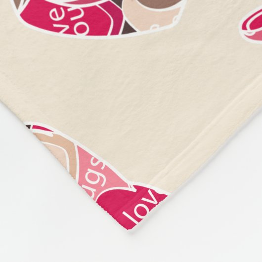 Valentinstag. Fleecedecke (Ecke)