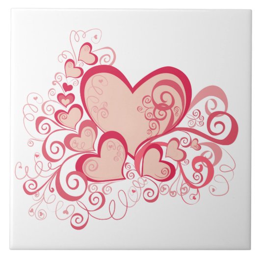 Valentinstag Fliese (Vorderseite)