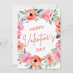 Valentinstag Floral Wreath  Feiertagskarte