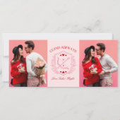 Valentinstag-Flugticket Save-the-Date Einladung (Rückseite)