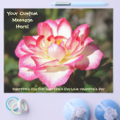 Valentinstag Flyer Brauch Pink White Rose (Einzeln)