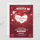 Valentinstag Flyer Einladung (Vorderseite)
